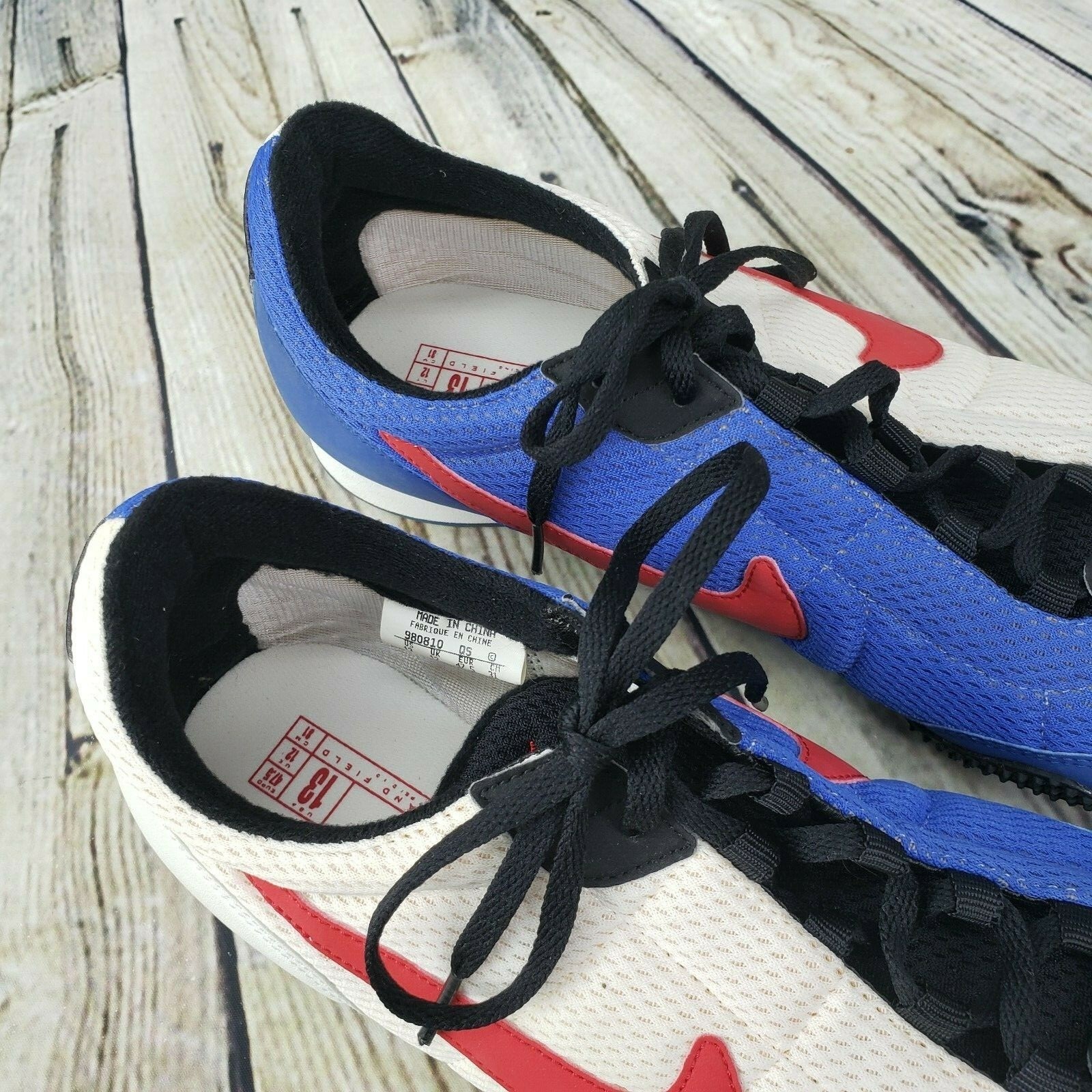 Nike Zoom Rival Vintage 1998 Track Spikes Mens 13 White Blue Red 107036-161 Rare