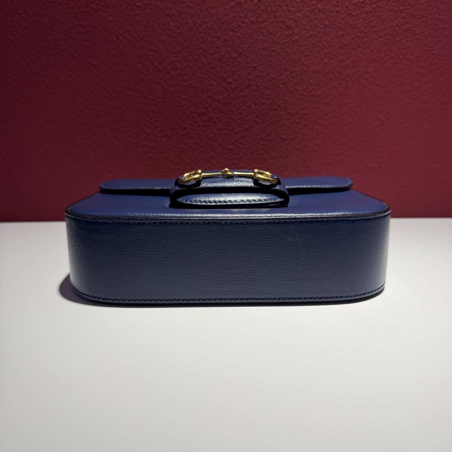 Gucci Pre-Owned Authentic Saddle Bag Navy 20.5*5*14.5 cm