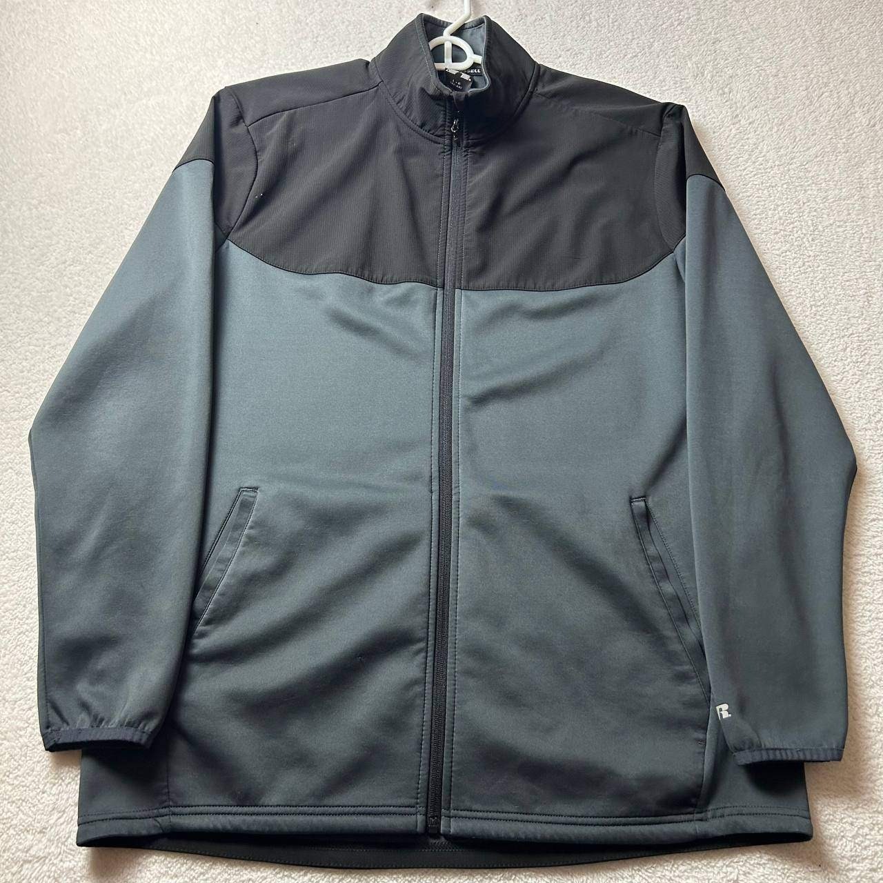 Russell Athletic Dri-Power 360 Woven Two Tone Full Zip Jacket Active Gray Size L