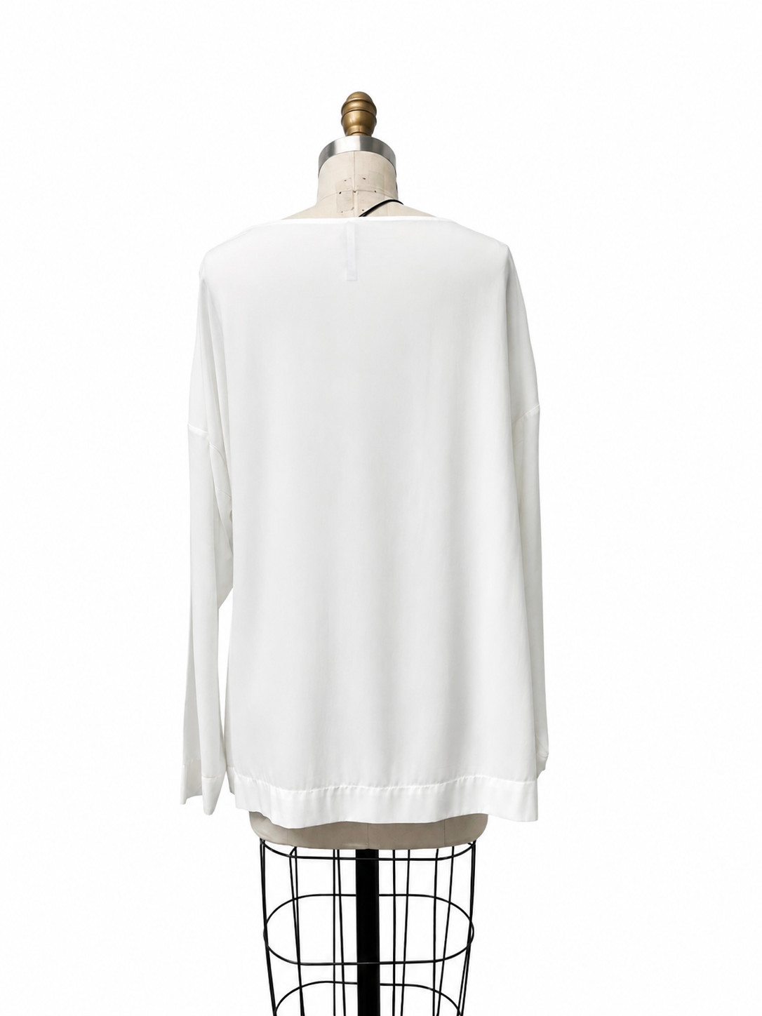 PierAntonioGaspari White Oversized pullover Abstract Black Print Minimalist Chic