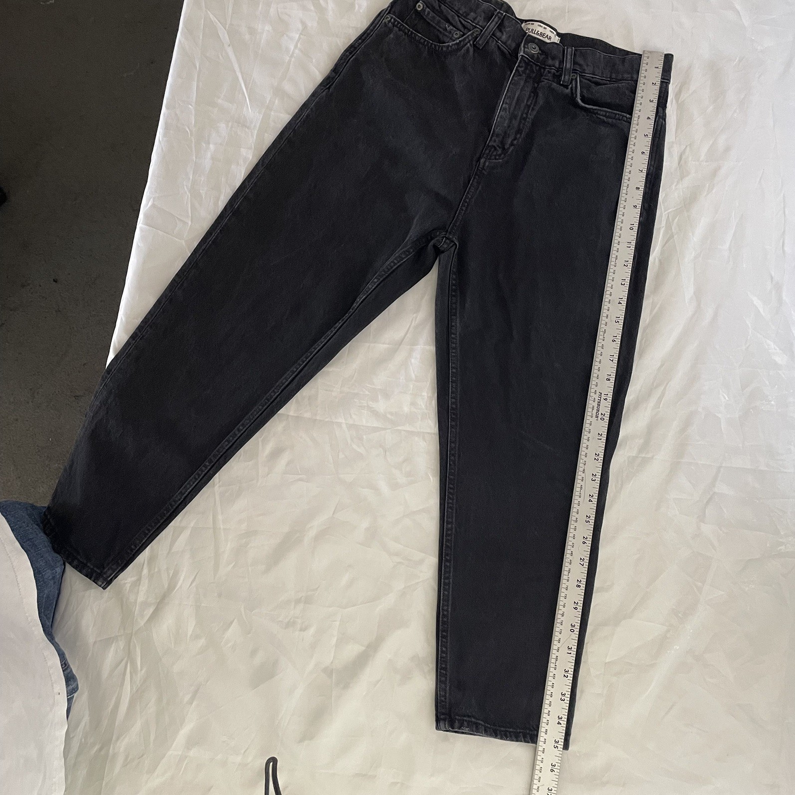 Pull & Bear Women’s High Rise Skinny Jeans Size 30– washed Black Denim