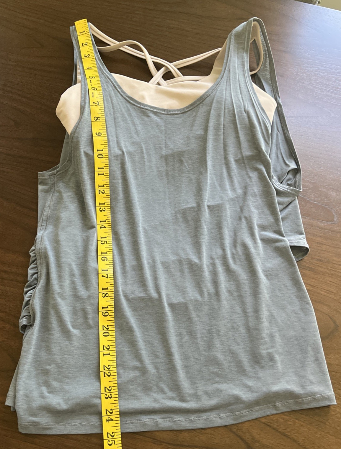 Lululemon Reenergized 2-in-1 Tank Women’s 8 Solar Grey Muse Built-in Bra Active