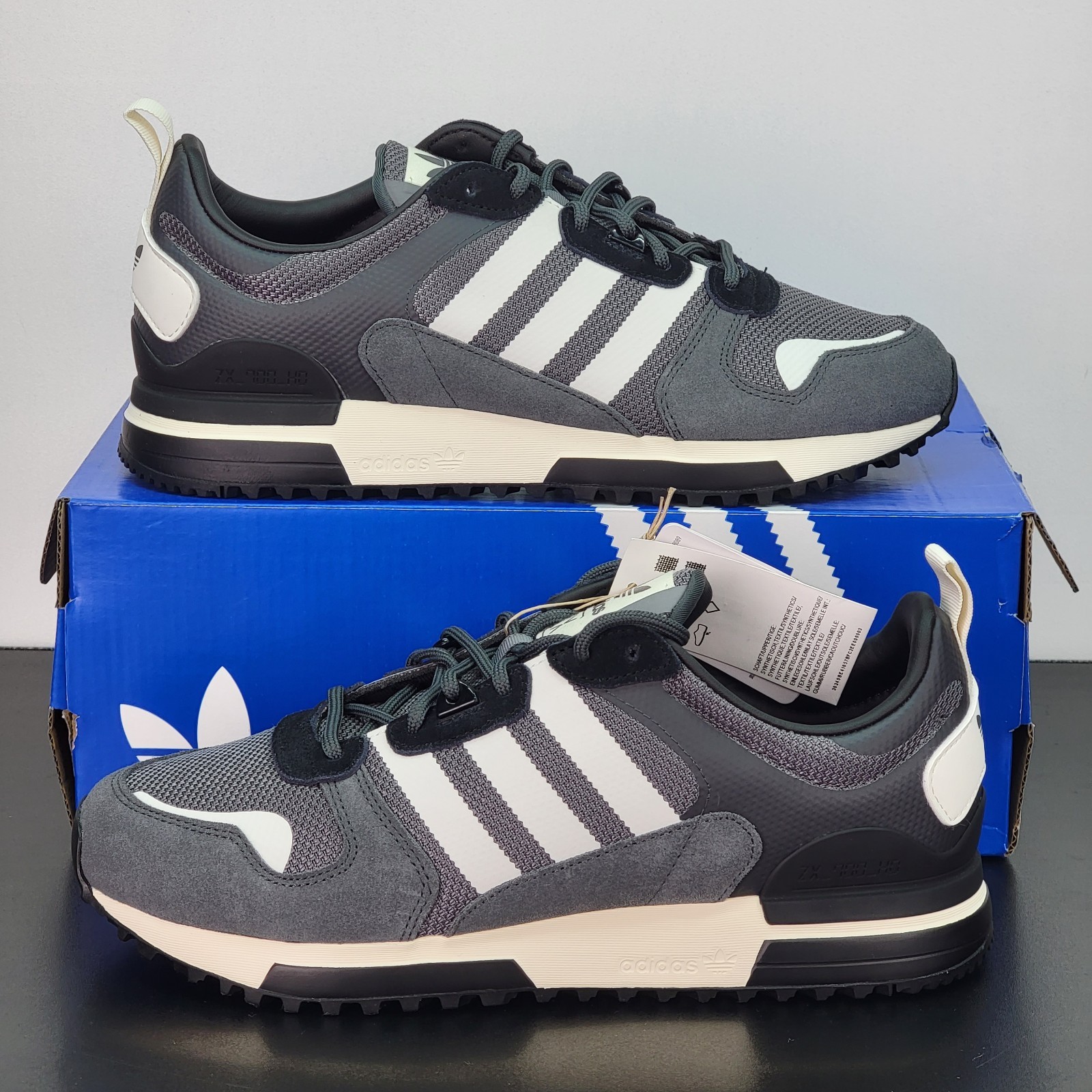 Adidas ZX 700 HD Men’s Size 9 Athletic Shoes Gray Black Casual Footwear Sneakers