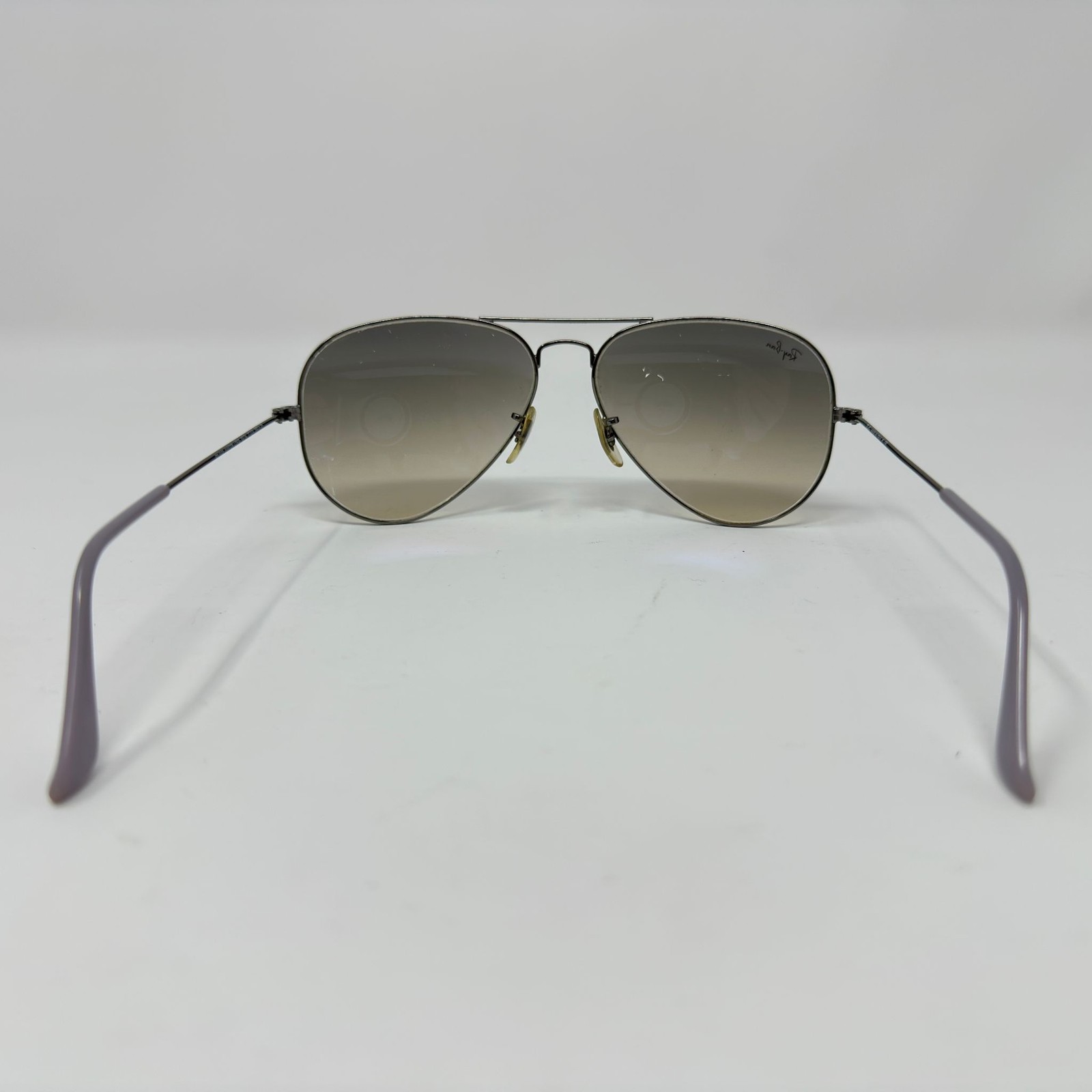 Ray-Ban Aviator Sunglasses Unisex Large Metal RB3025 Purple Frame Lens Scratches