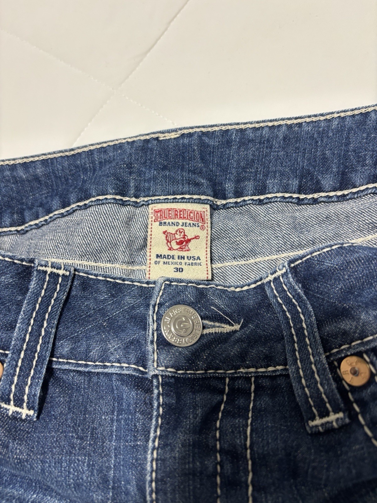 Cropped True Religion Becky Denim Bootcut Jeans Size 30 Stretch Essential Y2K