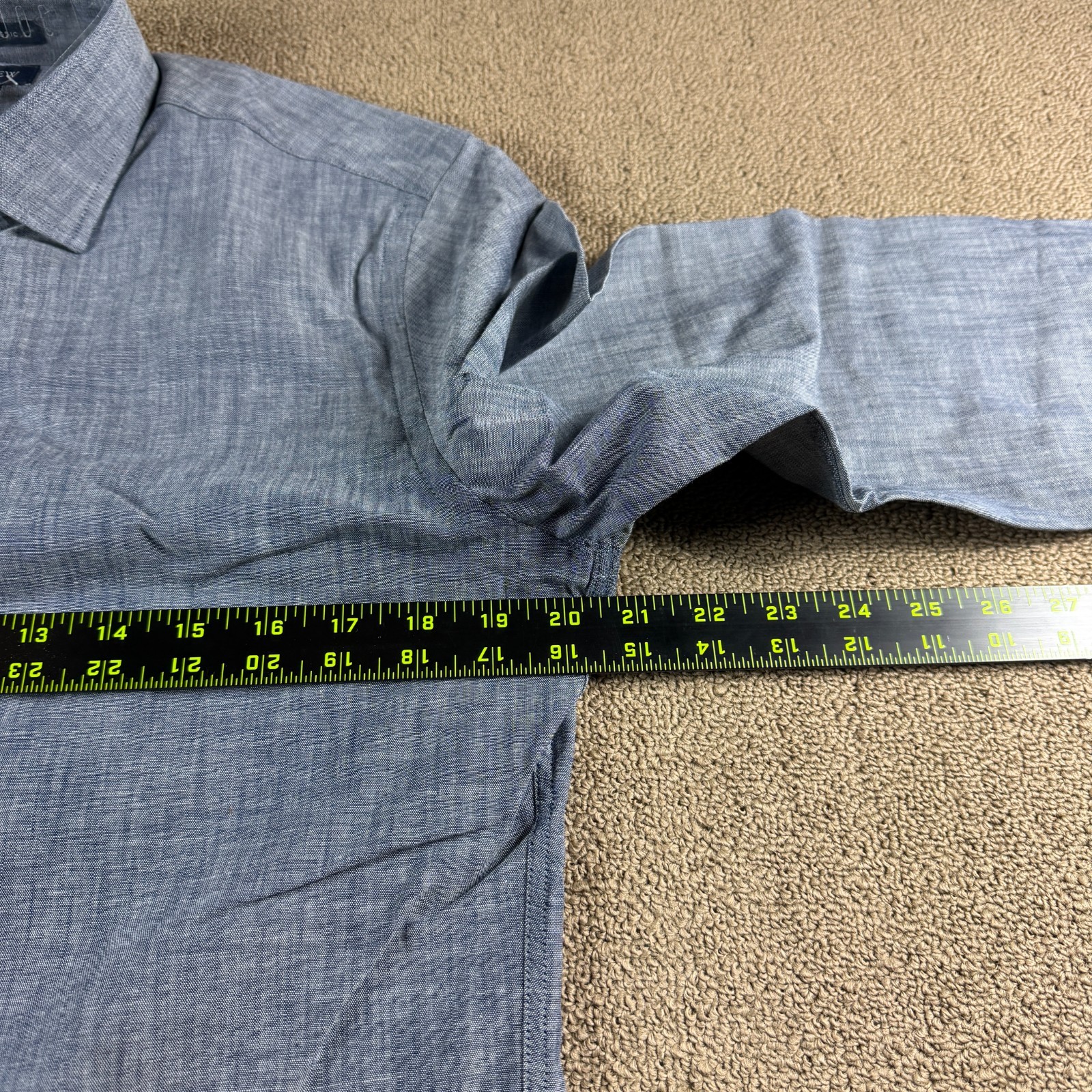 J.Crew Bowery Long Sleeve Button Up Shirt Blue Chambray Size S NWT MSRP $98
