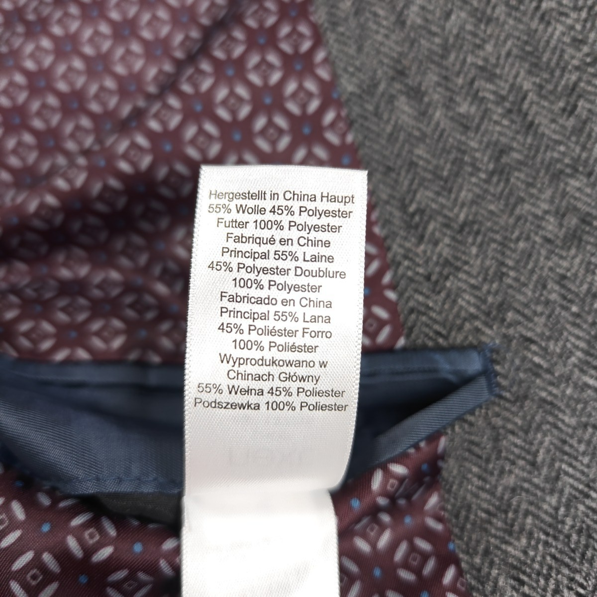 Next Tailoring Mens Herringbone Tweed Blazer 48R Charcoal Grey Wool
