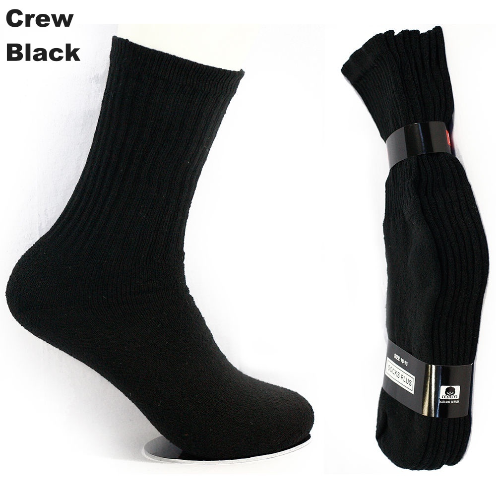 Men Women Sport Heavy Cotton Socks Lot Low Quarter Ankle Crew 9-11, 10-13, 13-15