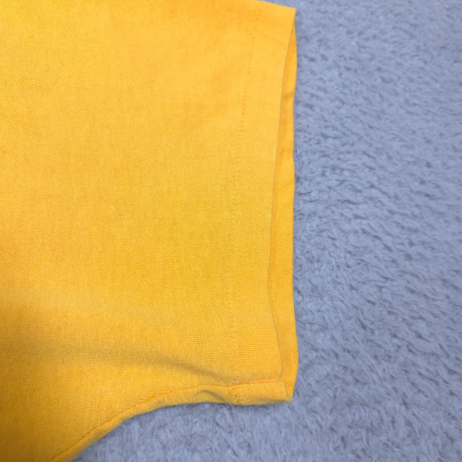 Vintage Russell Athletic T-Shirt Men’s 2XL Yellow Blank Single Stitch USA 90s