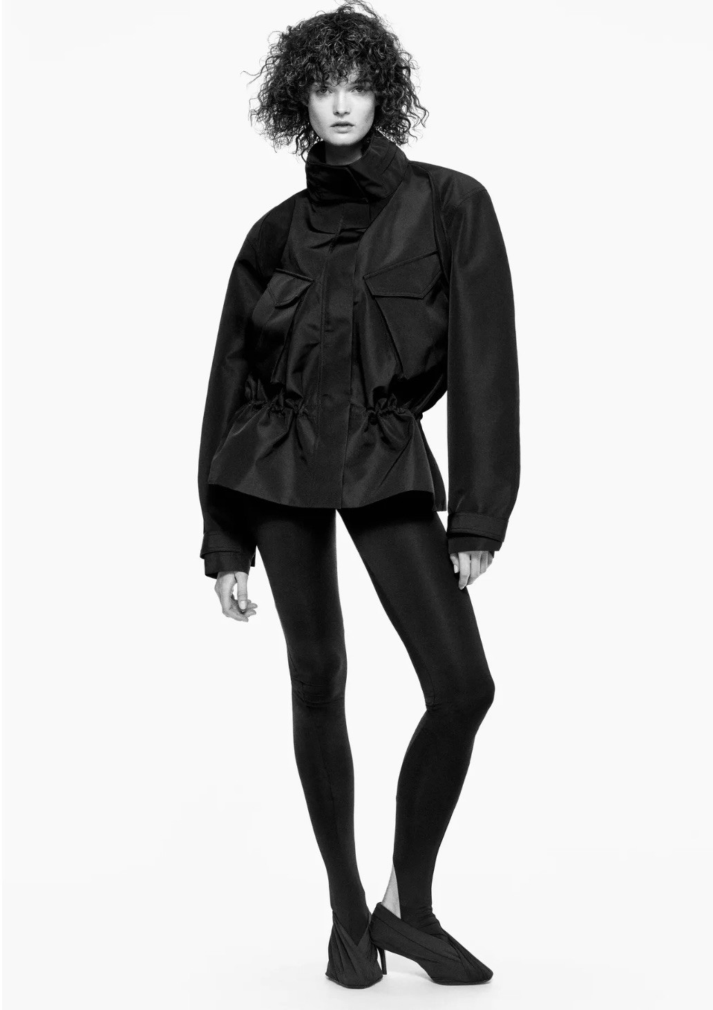 SOLD OUT! H&M Studio Collection Hooded Peplum Jacket – Size L *New Without Tags*
