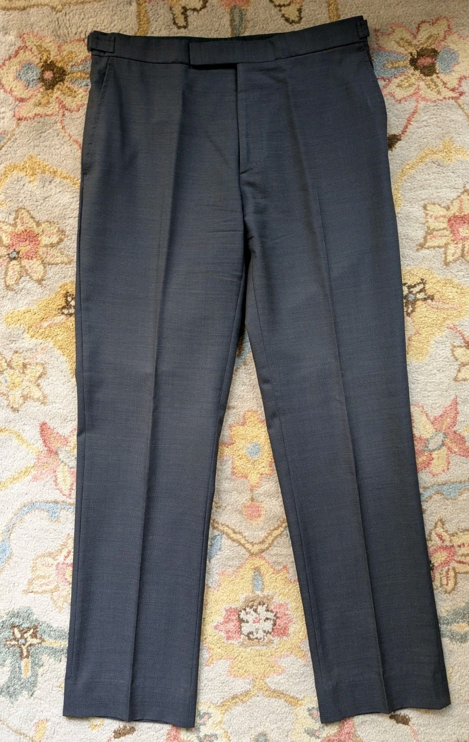 Ralph Lauren Black Label Italy Gray Nailhead Suit 40R 31×31 Full Canvas Wool