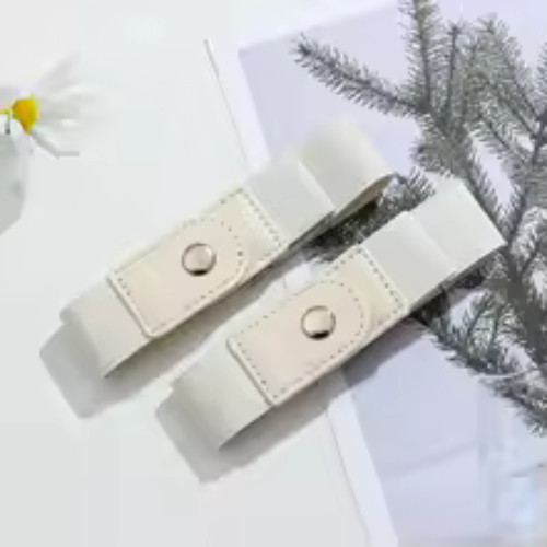 2 Pack No Buckle Elastic Belt Invisible Loop Belt for Jeans Pants