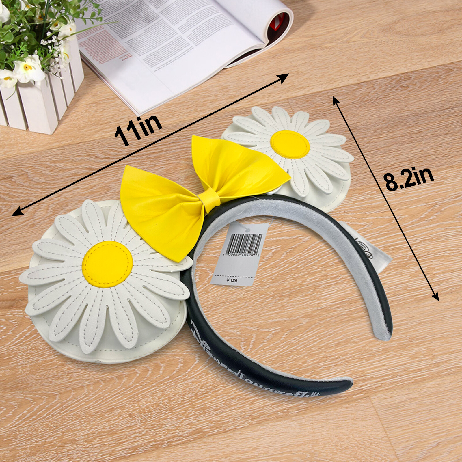 Minnie Ears Headband Daisy Chrysanthemum Disney-Park’s Loungefly White NWT US