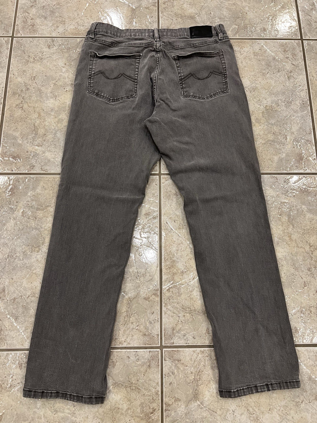 Men’s 36X32 URBAN STAR Stretch Denim Gray Jeans Pants Straight Leg 5 Pocket