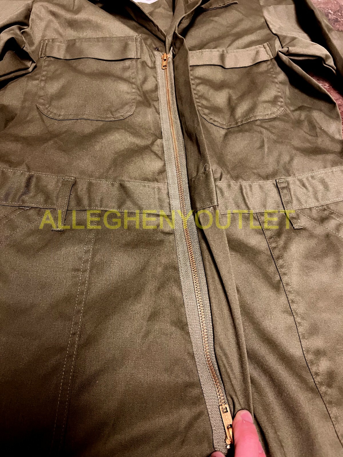 US Army USGI Military UTILITY Coveralls OD Green ZIPPER CLOSURE 36R,42L, 48L NEW