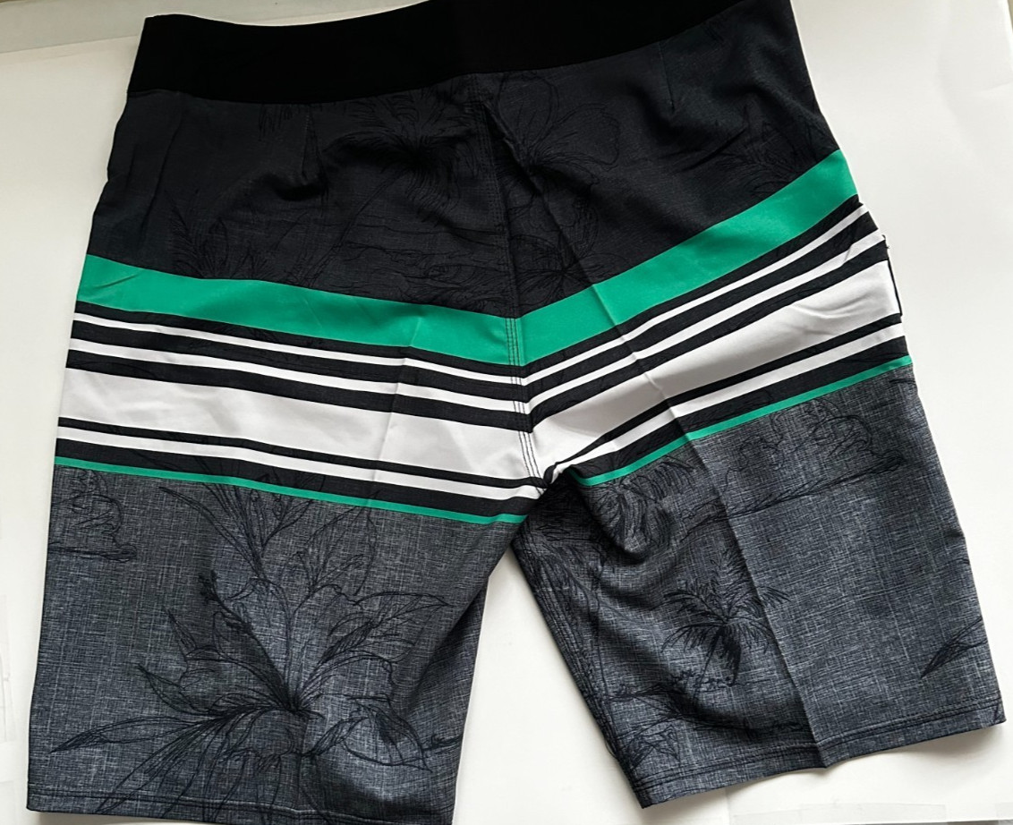 2-ISLAND DAZE BOARD SHORTS/BOTTLE OPENER 4 WAY STRETCH BLUE – NEW W/TAGS SIZE:32