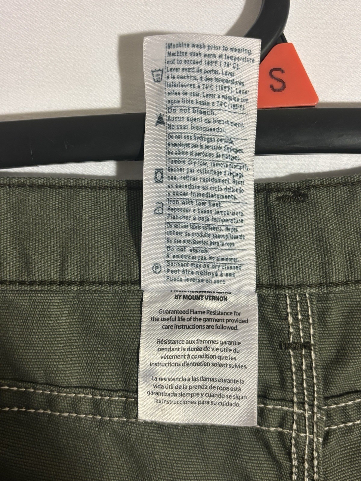 Carhartt Flame Resistant Cotton Nylon Work Pants Green Men’s 40×30 FRB159MOS