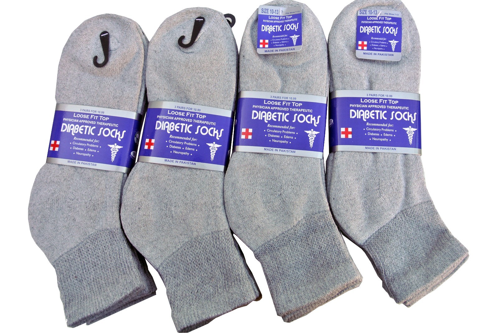 3 Pairs Diabetic ANKLE circulatory Socks Health Men’s & Women’s Cotton ALL SIZE