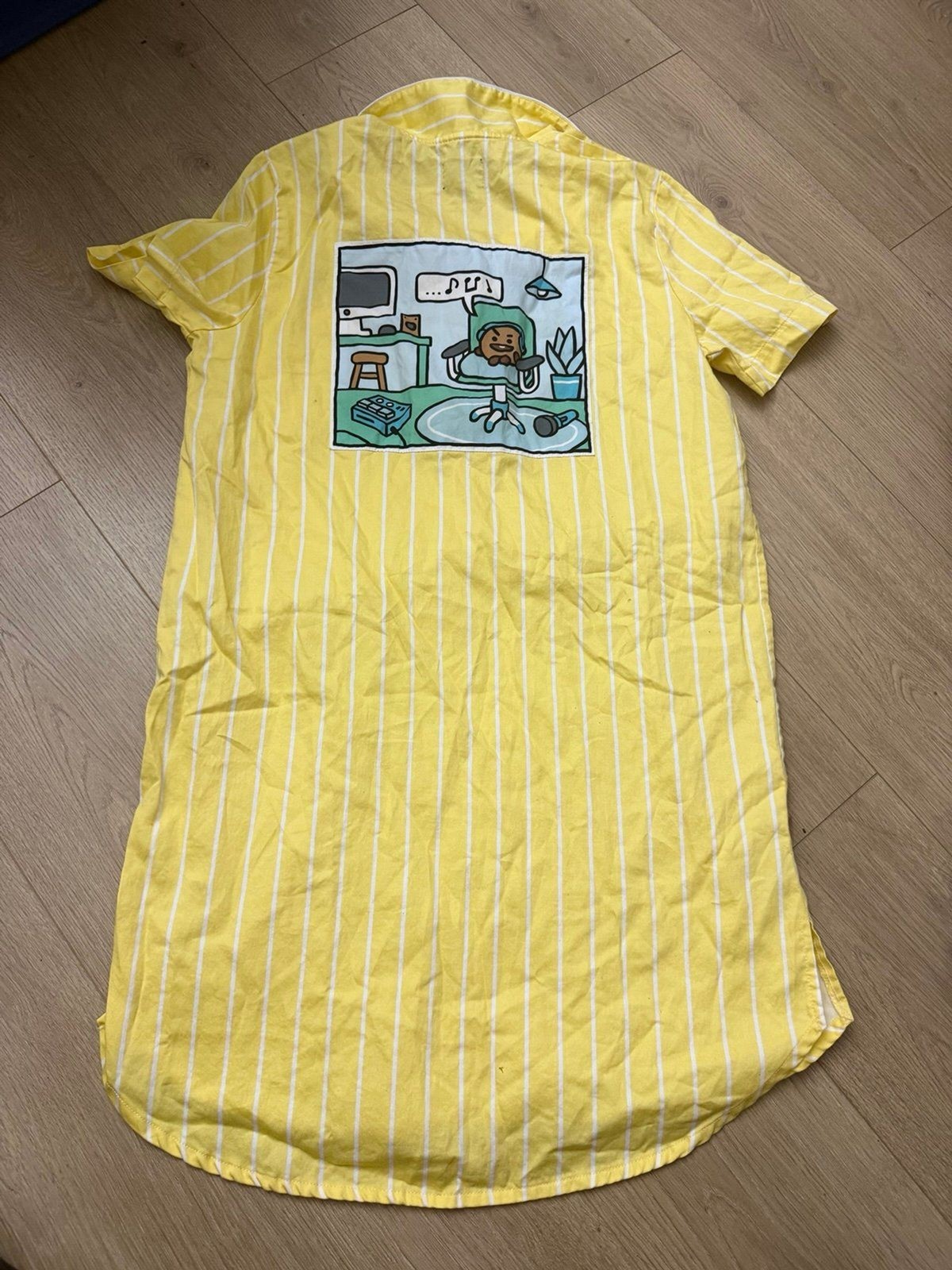 BTS B21 yellow striped nightgown or dress