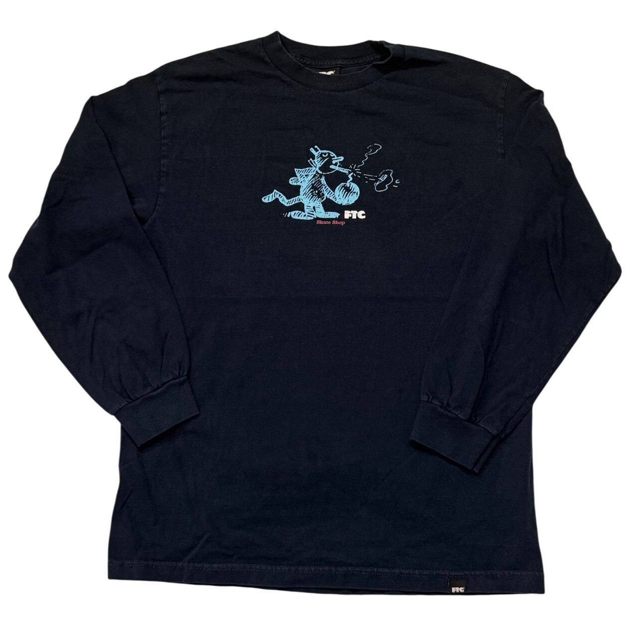 FTC Skate Shop long-sleeve graphic Tee made in USA 100% cotton – Medium
