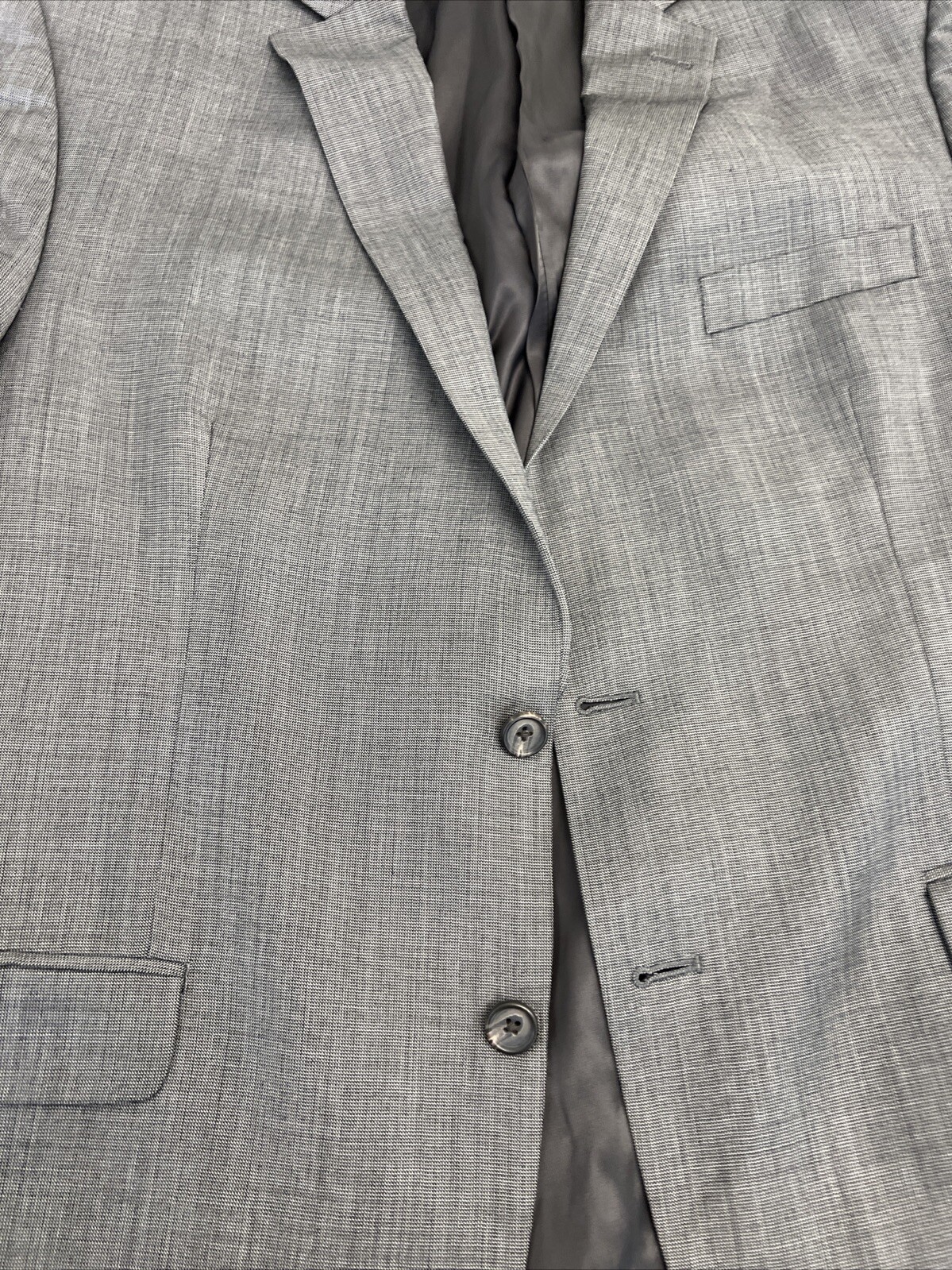 Lauren Ralph Lauren Men’s Gray 100% Wool Blazer 46R $595 Two Button