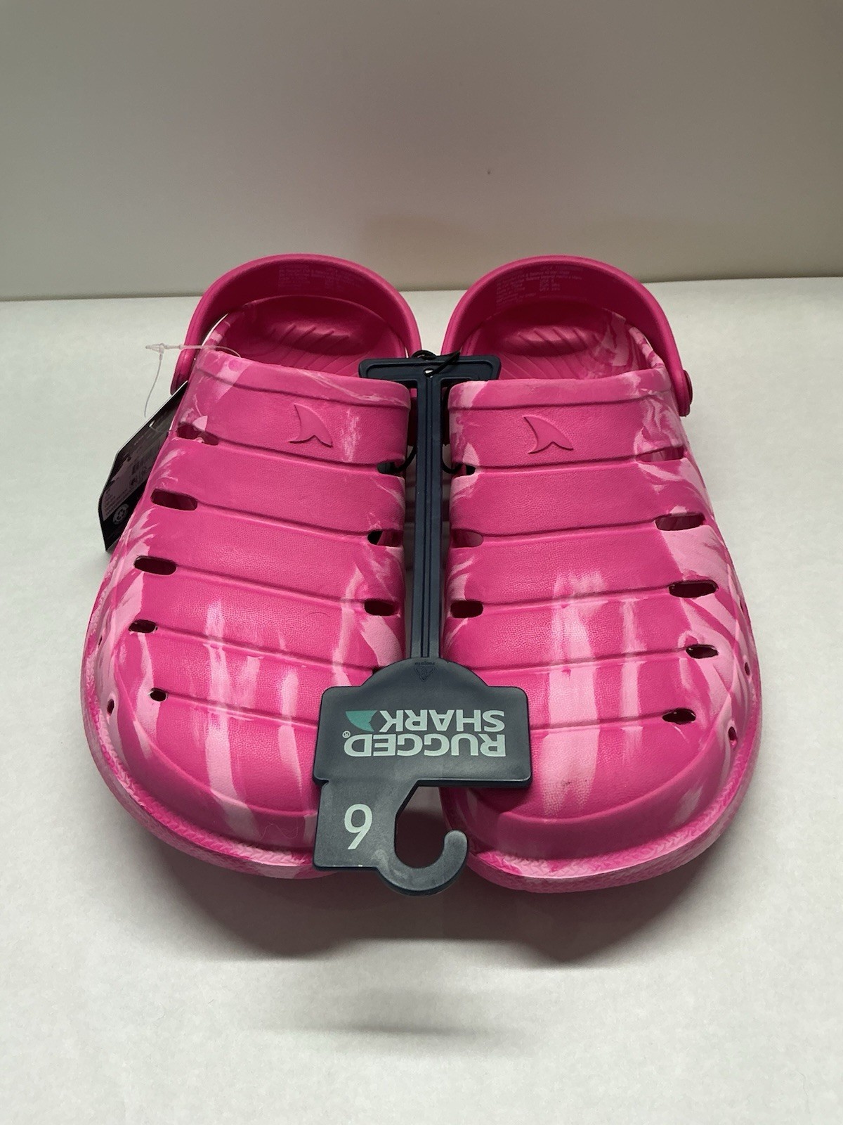 Rugged Shark EVA Foam clog Shoes Big Girls/Womens Size 6 Slip On Pink NEW