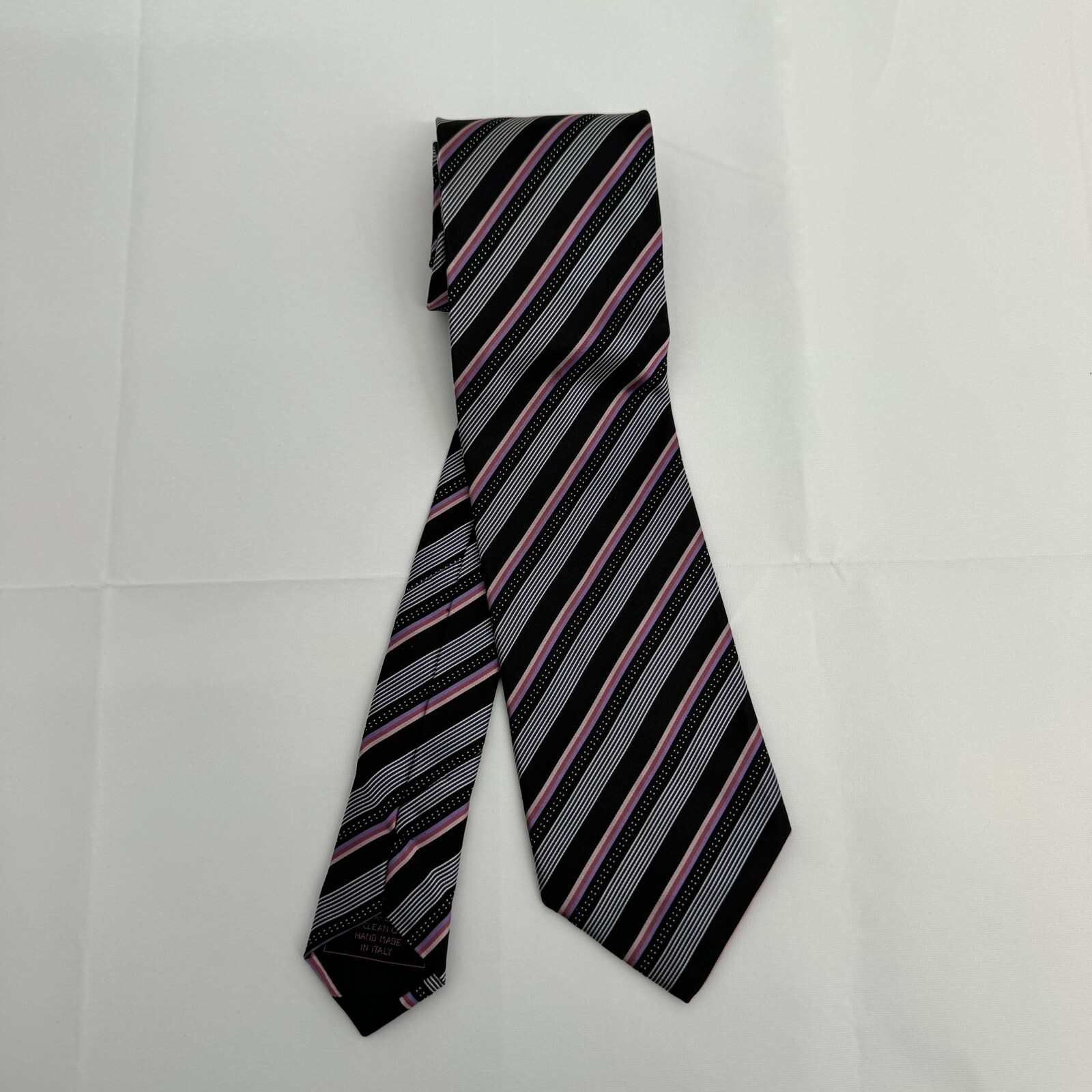 Men’s Italo Ferretti Silvi Marina Italian Necktie Striped Pois. N C002