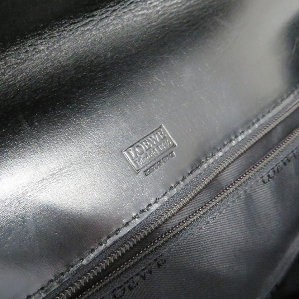 Loewe LOEWE Vintage Anagram Leather Flap Shoulder Bag 864995