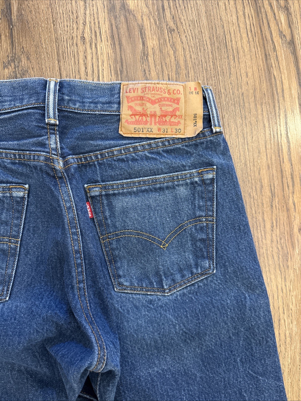 Levi’s 501xx Men’s Jeans 31×30 Straight, Button Fly, Cotton, Dark Wash 2013