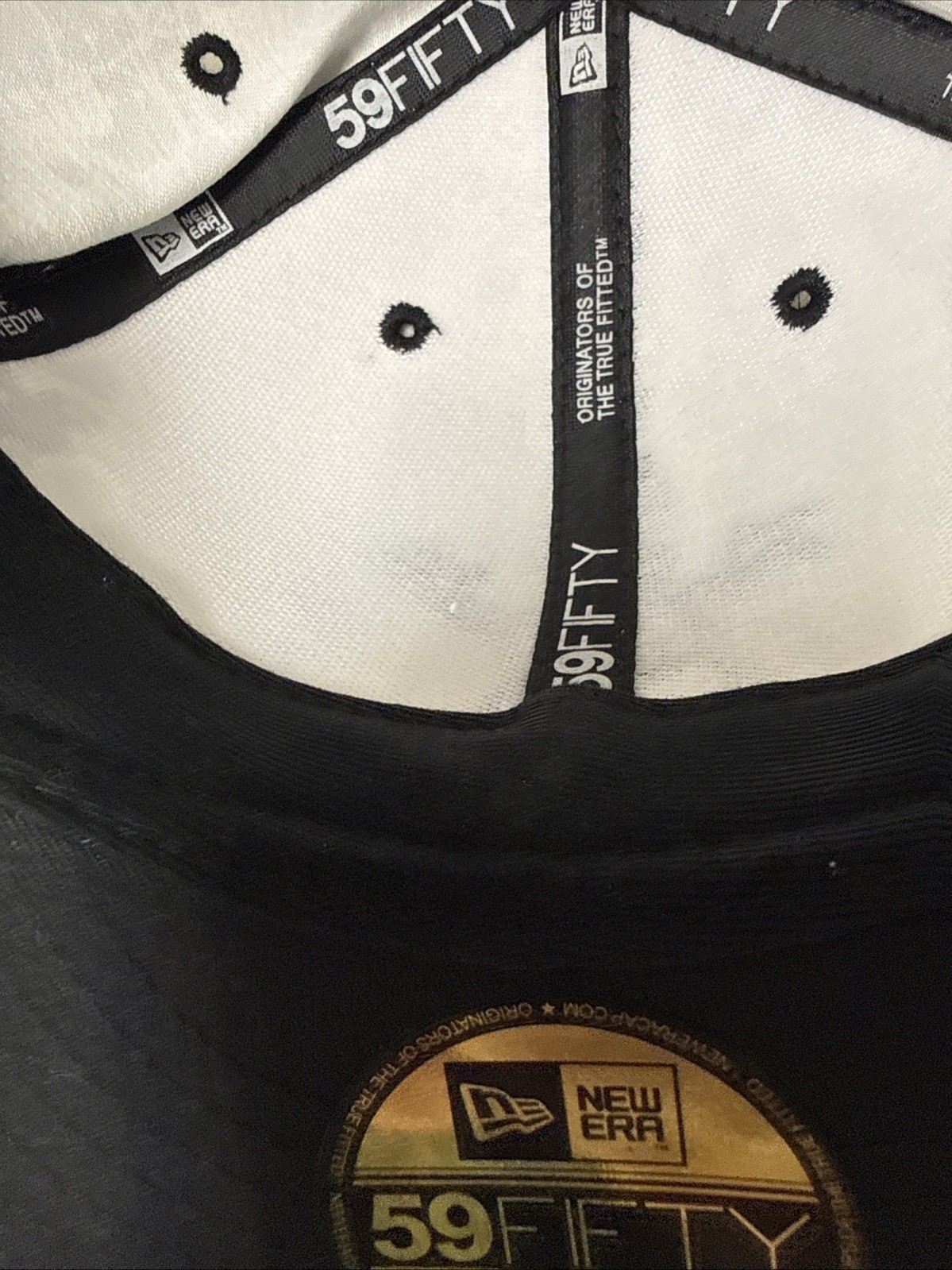 New Era Hat Snowman Print Black And White 59 Fifty 7 3/4 Fitted New W/ Tags
