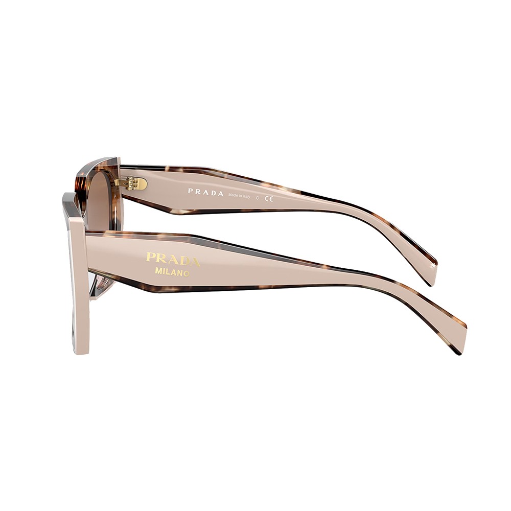 Prada PR 15WS 01R0A6 Tortoise Caramel/Powder Plastic Sunglasses Brown Gradient