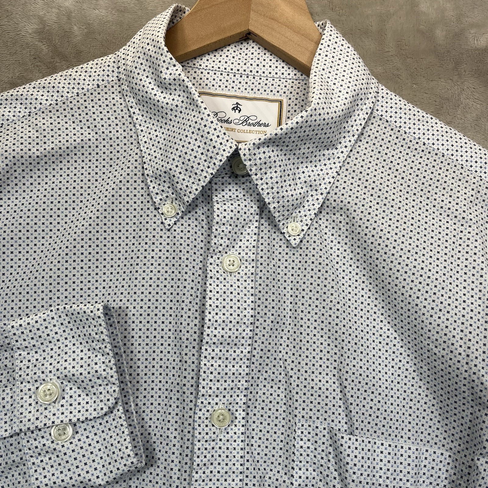 Brooks Brothers Luxury Shirt Collection Mens M Thomas Mason Superfine Italy