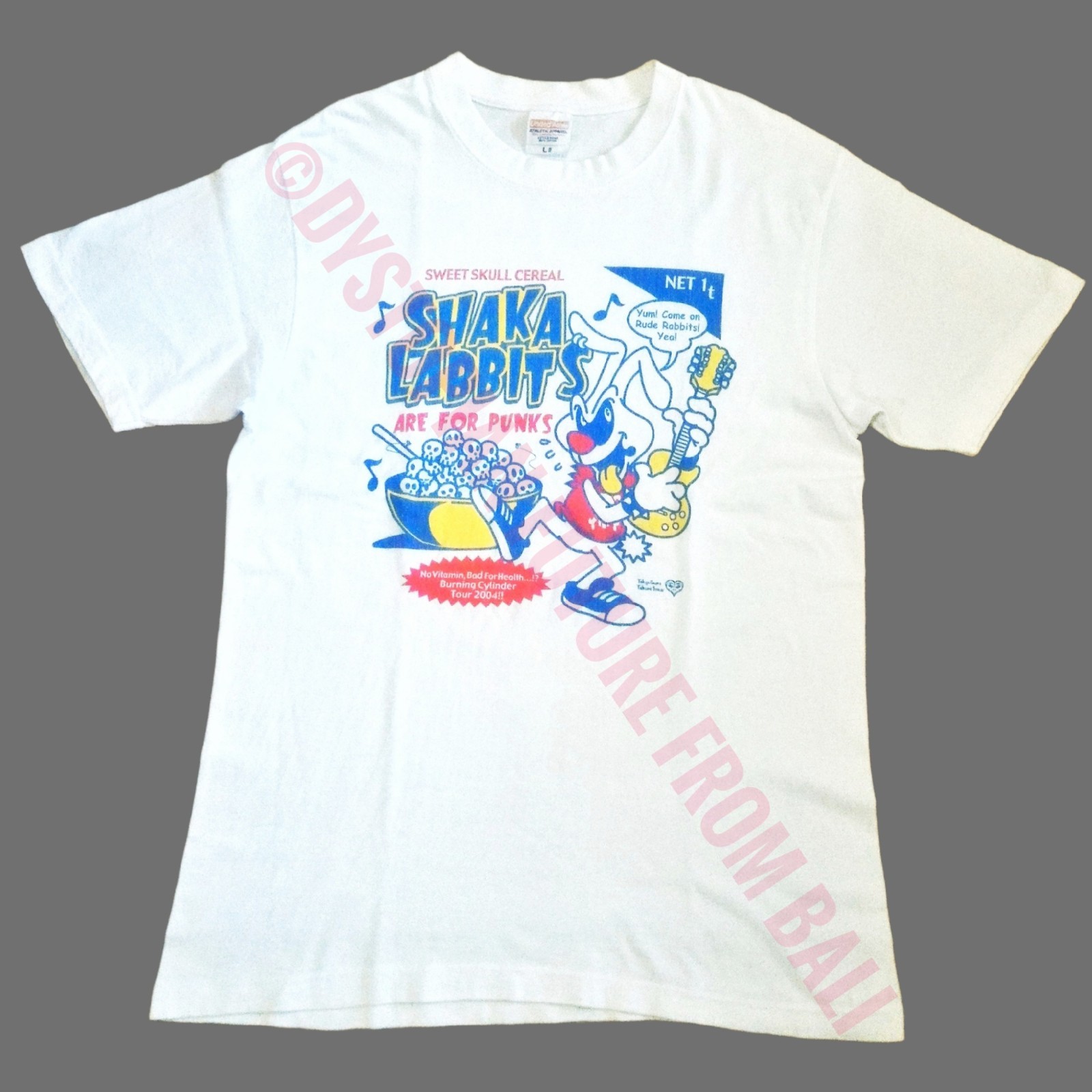 Shakalabbits Burning Cylinder Tour 2004 Art By Tokyo Guns Japanese Band T-shirt