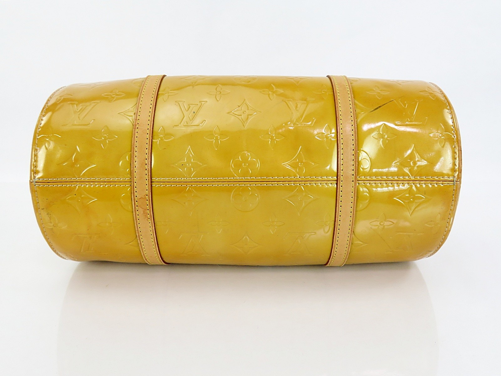 Auth LOUIS VUITTON Bedford Beige (Orange) Vernis Leather Hand Bag Purse #64534