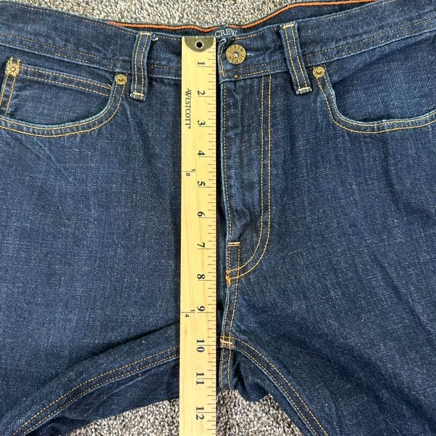 J Crew The Sutton Selvedge Red Line Raw Denim Jeans Mens 30×30 Dark Indigo Wash