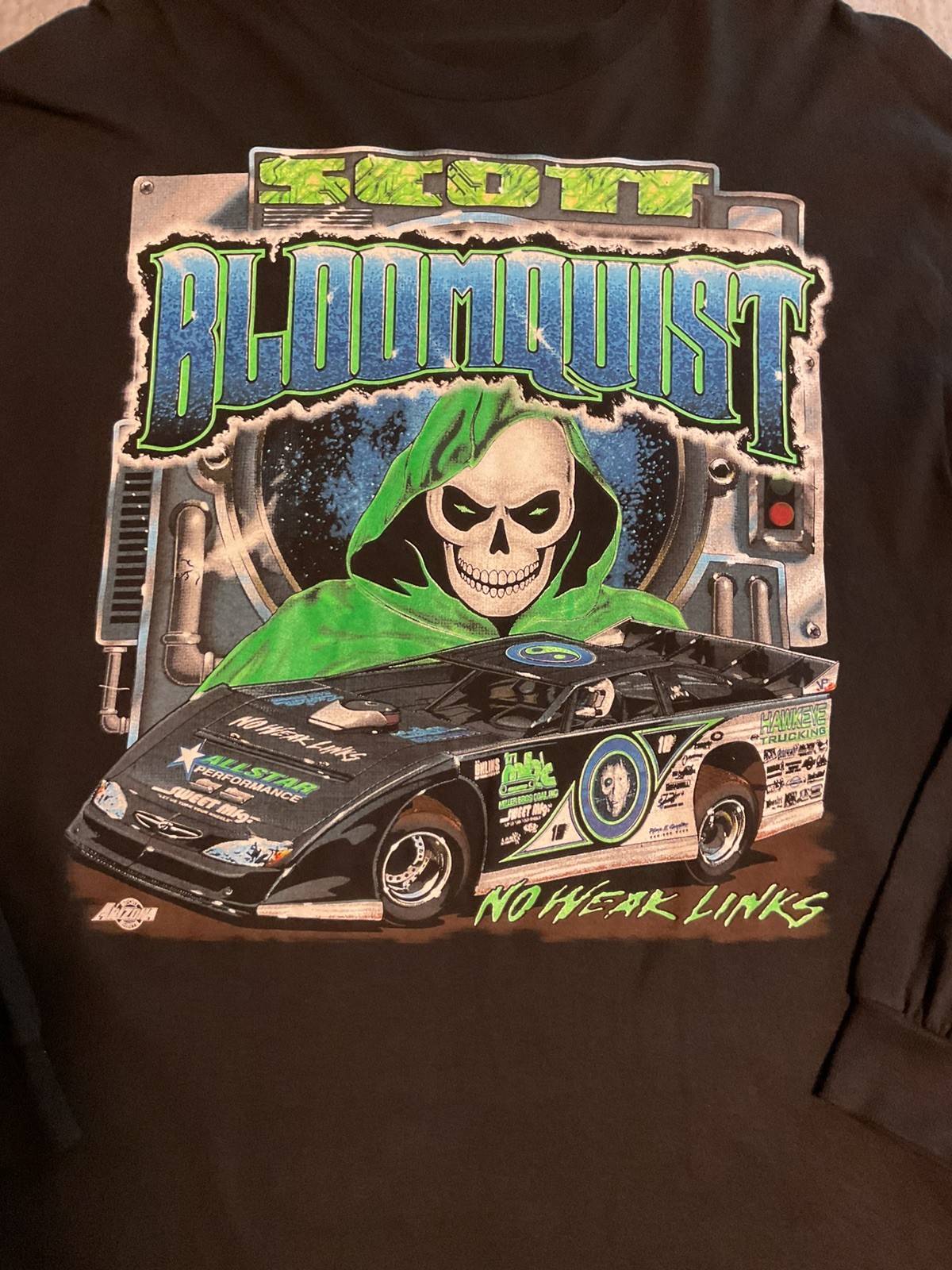 Scott Bloomquist Dirt Track Racing Long Sleeve Shirt No Weak Links L No Tag
