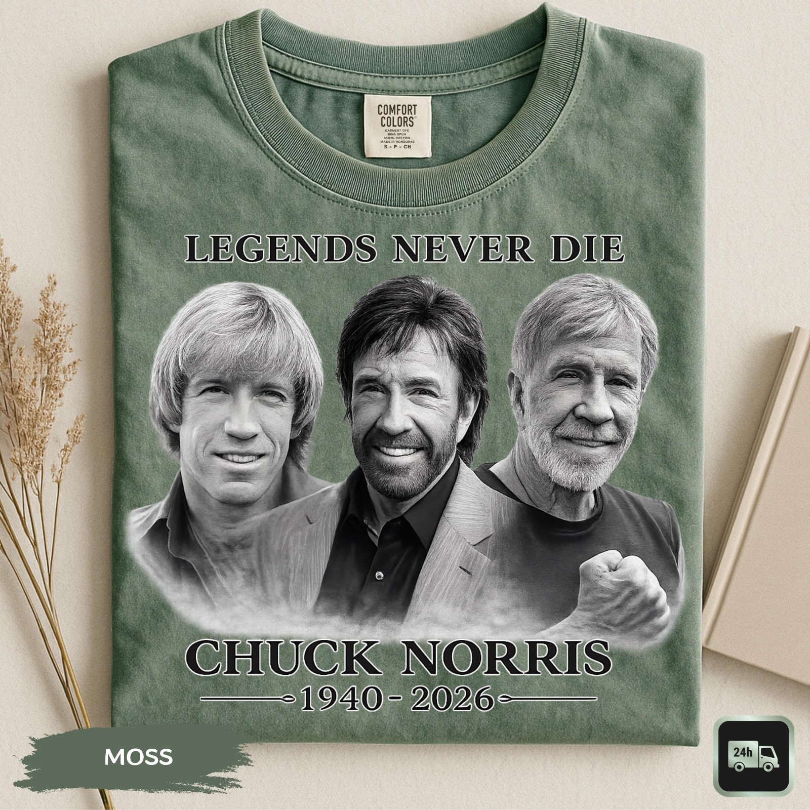 Chuck Norris Legends Never Die Shirt, 1940-2026 RIP Legend Shirt, Gift For Her