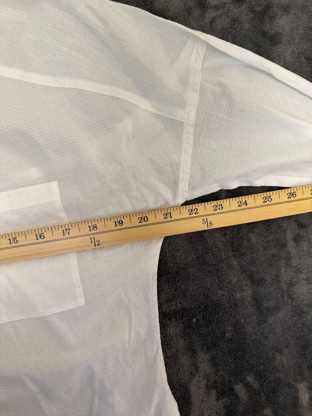 Sundance Blouse Womens 6 White Cotton Button Up Long Sleeve Pockets Semi Sheer