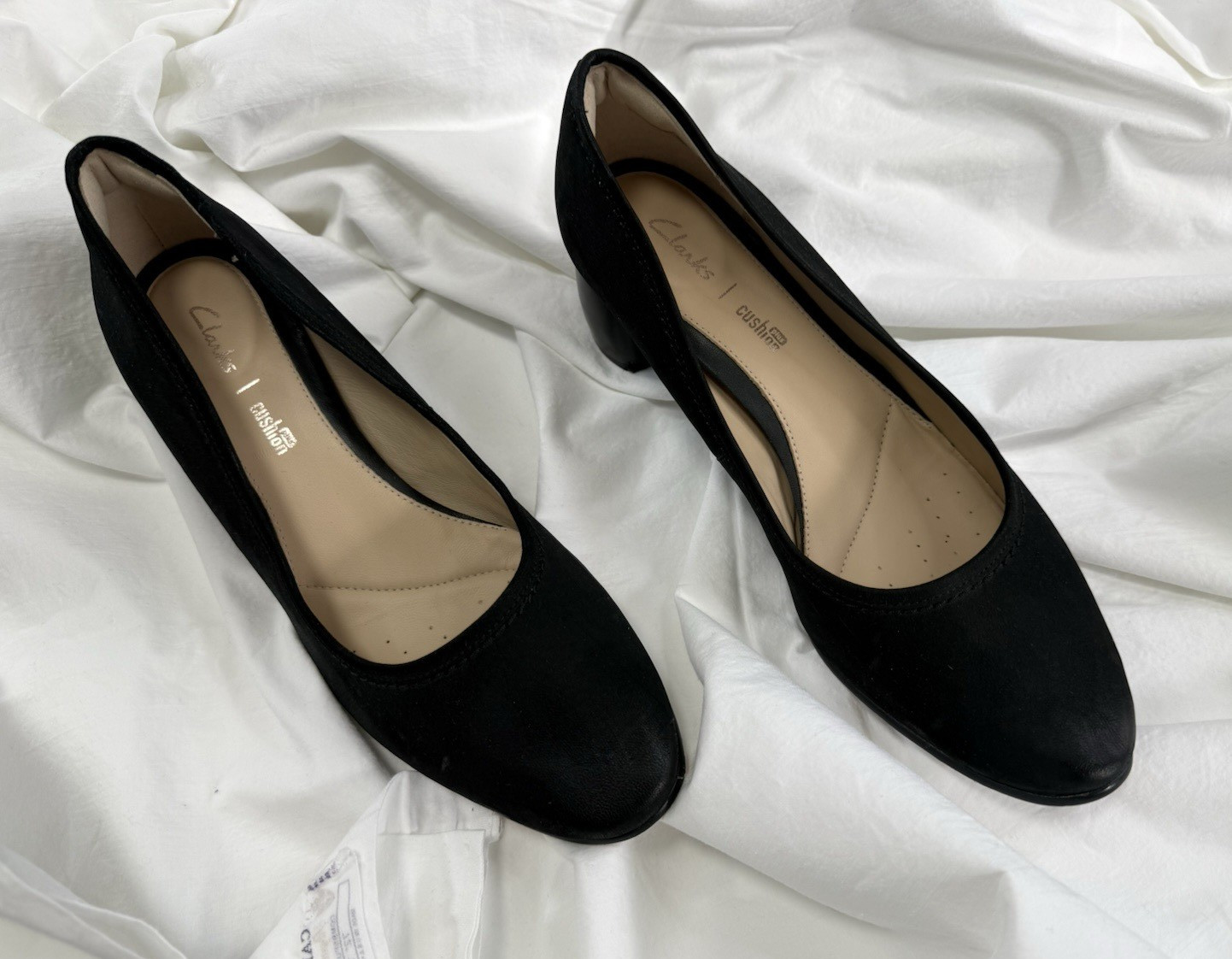 Clarks Plus Cushion Women Black Pumps SZ 8.5