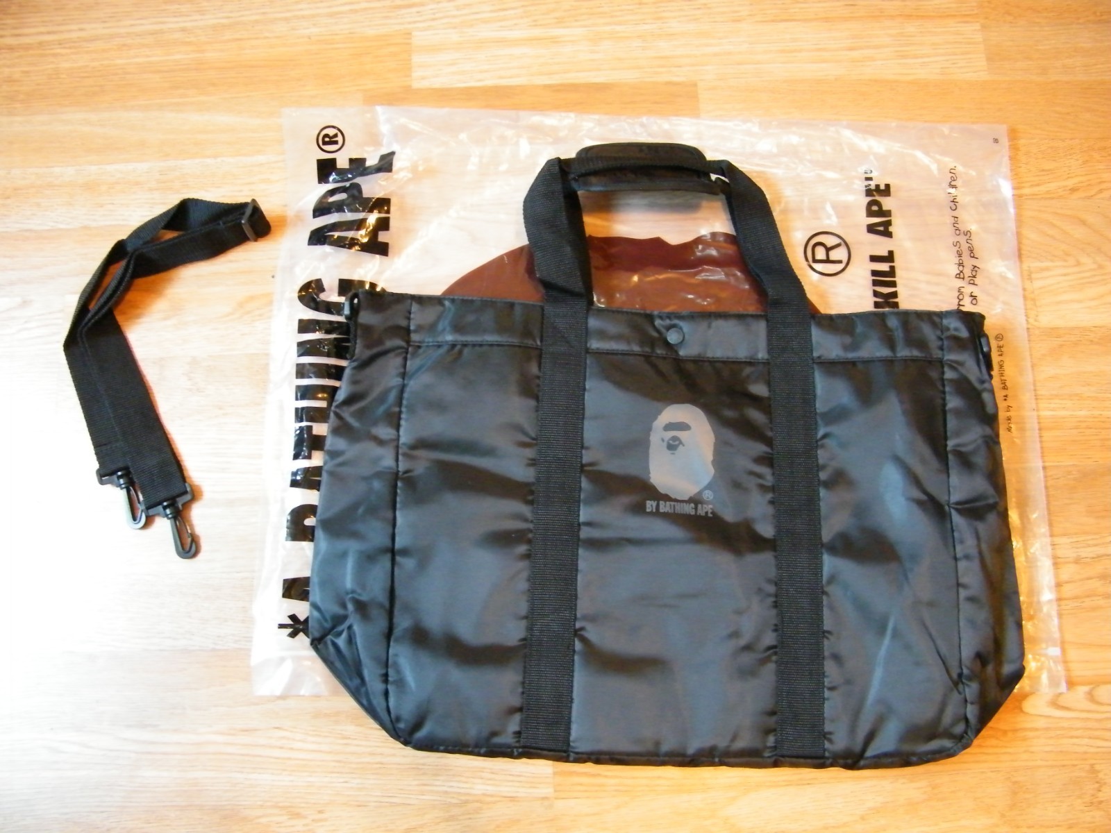 A Bathing Ape BAPE Lucky Bag Lightweight Handbag Travel Bag Black