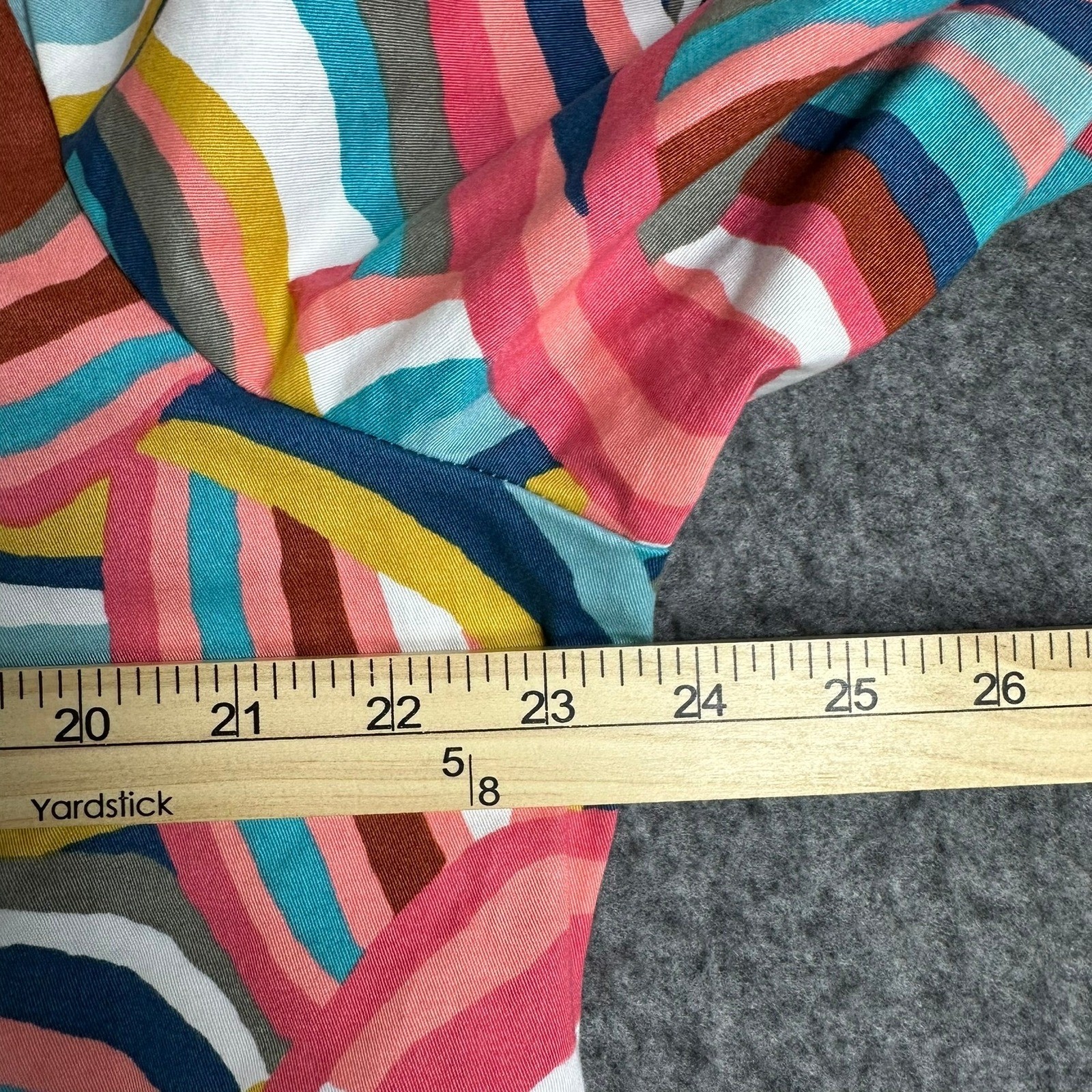 Drapers & Damons Womens PXL Full Zip Jacket Colorful Abstract Print Collared