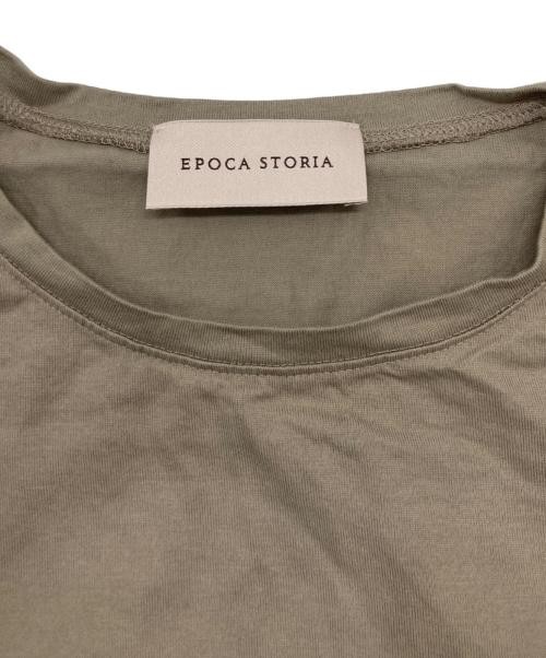 EPOCA STORIA Olive Taffeta Combo Jersey Top, M, Women’s, Slim Fit