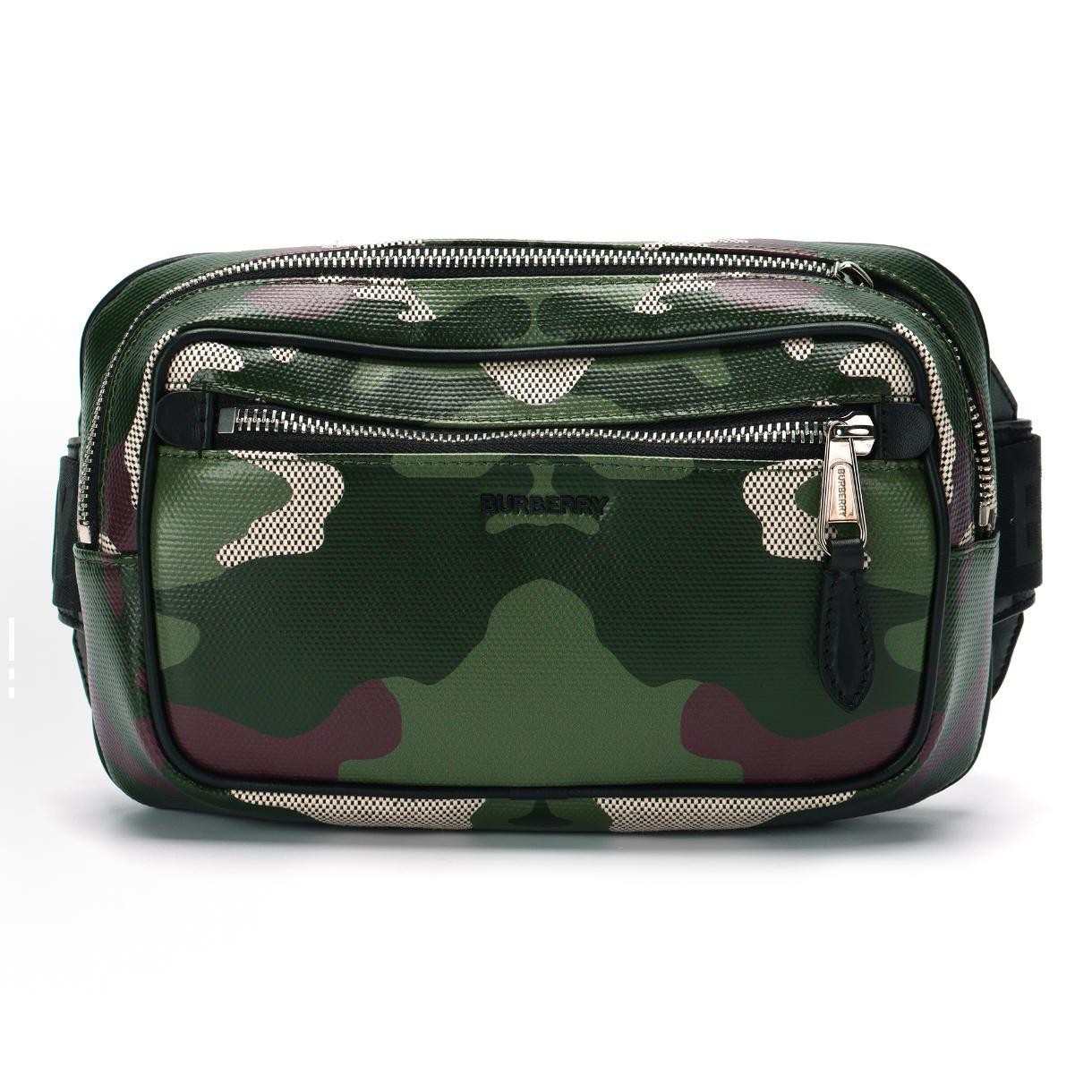 Burberry Camouflage Print Cotton Canvas Waist Bag – Unused #4929DR