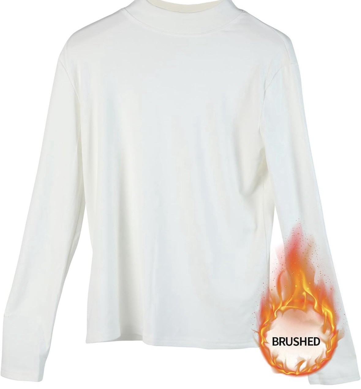 Women’s Long Sleeve Undershirt Modal Light Fleece Winter. Soft And Comfortable