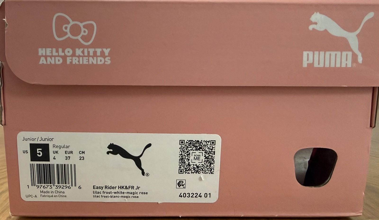 PUMA x HELLO KITTY Kuromi Easy Rider | Big Kid Size 5 NIB