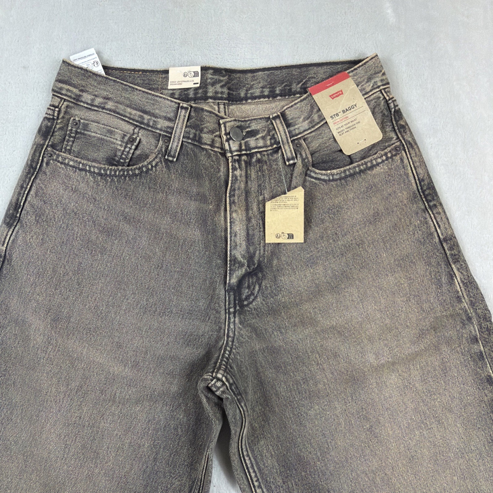 Levi’s 578 Baggy Denim Jeans Men’s Size 30×30 Gray Cotton Y2K