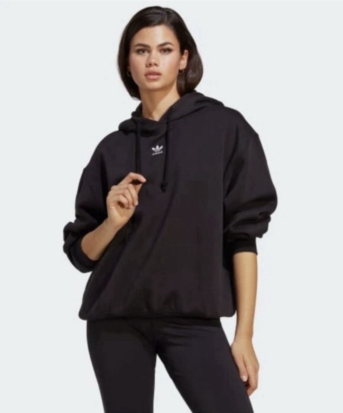 NWT adidas Black Trefoil Pullover Hoodie