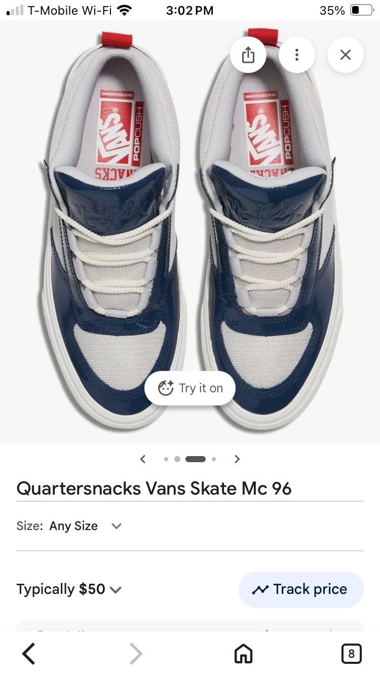 2024 QUARTER SNACKS VANS SKATE MC 96 VCU BLUE QS VERY LIMITED ED MENS SZ 10 NEW