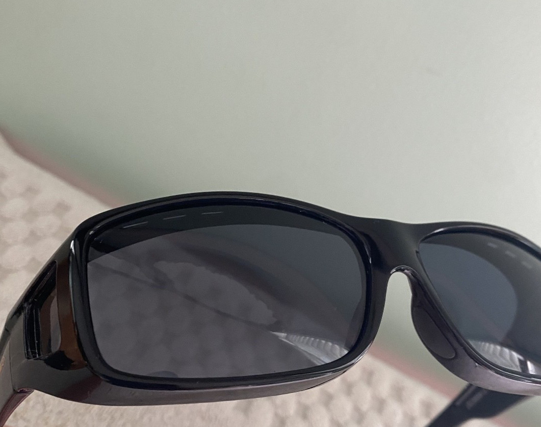 Duco Polarized Sunglasses DC 8954 Black Frames 61-15-131mm Wear over Glasses