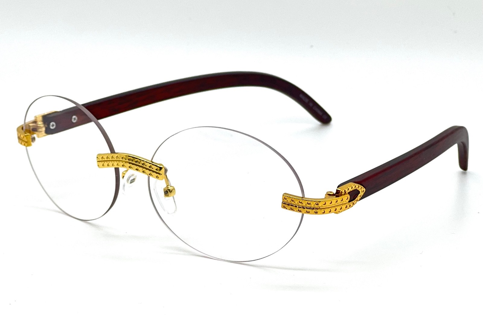 Small Brown Gradient Lens Sunglasses Gold Metal Frame Women Light weight Comfort